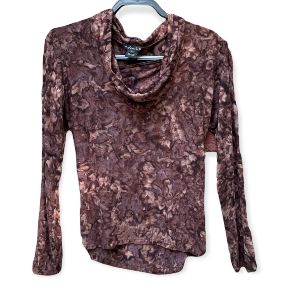 Dunia Women’s Tie-Dye Shirt with Cowl Neckline